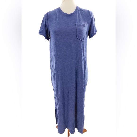 Jessica Simpson Women's Small Dress A-Line Blue Violet Short Sleeves Midi Casual - Picture 1 of 8